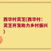 西华村灵芝(西华村：灵芝开发助力乡村振兴)