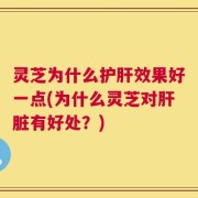 灵芝为什么护肝效果好一点(为什么灵芝对肝脏有好处？)