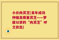 小伙肉灵芝(青年成功种植高质量灵芝——梦寐以求的“肉灵芝”呼之欲出)