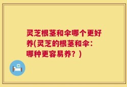 灵芝根茎和伞哪个更好养(灵芝的根茎和伞：哪种更容易养？)