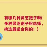 有哪几种灵芝孢子粉(多种灵芝孢子粉选择，挑选最适合你的！)