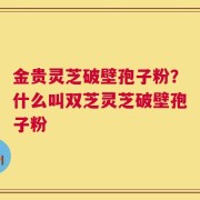 金贵灵芝破壁孢子粉？什么叫双芝灵芝破壁孢子粉