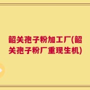 韶关孢子粉加工厂(韶关孢子粉厂重现生机)