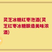 灵芝冰糖红枣泡酒(灵芝红枣冰糖酿造美味浓酒)