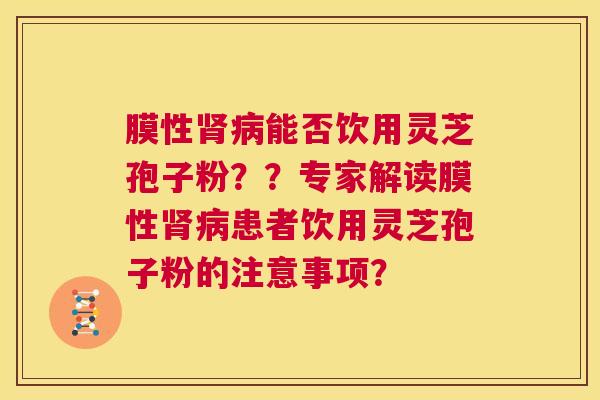 膜性肾病能否饮用灵芝孢子粉??专家解读膜性肾病患者饮用灵芝孢子粉的注意事项? 第1张 膜性肾病能否饮用灵芝孢子粉??专家解读膜性肾病患者饮用灵芝孢子粉的注意事项? 第1张