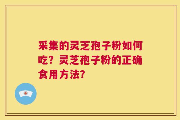 采集的灵芝孢子粉如何吃?灵芝孢子粉的正确食用方法? 第1张 采集的灵芝孢子粉如何吃?灵芝孢子粉的正确食用方法? 第1张