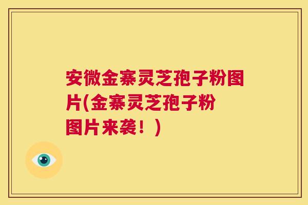 安微金寨灵芝孢子粉图片(金寨灵芝孢子粉 图片来袭!) 第1张 安微金寨灵芝孢子粉图片(金寨灵芝孢子粉 图片来袭!) 第1张