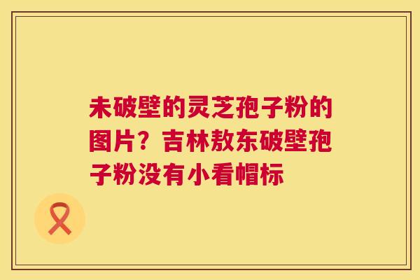 未破壁的灵芝孢子粉的图片?吉林敖东破壁孢子粉没有小看帽标 第1张 未破壁的灵芝孢子粉的图片?吉林敖东破壁孢子粉没有小看帽标 第1张
