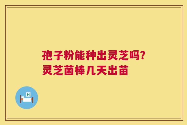 孢子粉能种出灵芝吗?灵芝菌棒几天出苗 第1张 孢子粉能种出灵芝吗?灵芝菌棒几天出苗 第1张