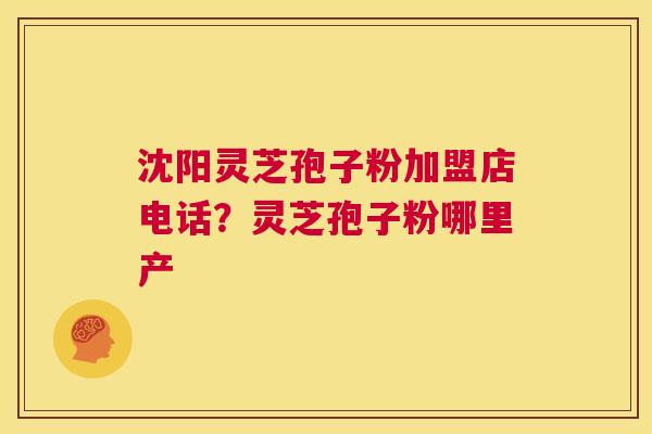 沈阳灵芝孢子粉加盟店电话?灵芝孢子粉哪里产 第1张 沈阳灵芝孢子粉加盟店电话?灵芝孢子粉哪里产 第1张