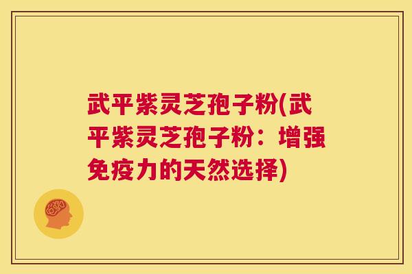 武平紫灵芝孢子粉(武平紫灵芝孢子粉:增强免疫力的天然选择) 第1张 武平紫灵芝孢子粉(武平紫灵芝孢子粉:增强免疫力的天然选择) 第1张
