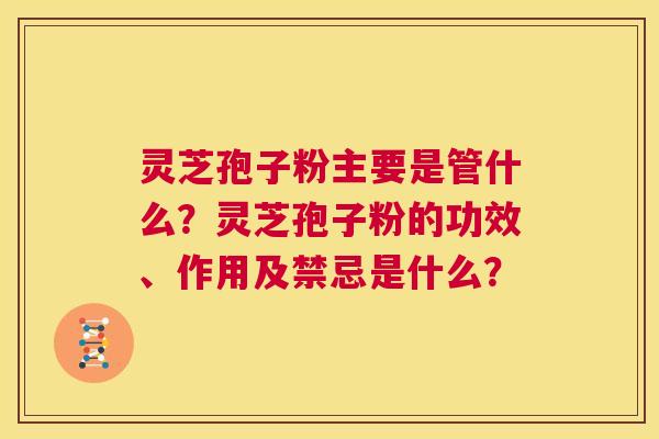 灵芝孢子粉主要是管什么?灵芝孢子粉的功效、作用及禁忌是什么? 第1张 灵芝孢子粉主要是管什么?灵芝孢子粉的功效、作用及禁忌是什么? 第1张