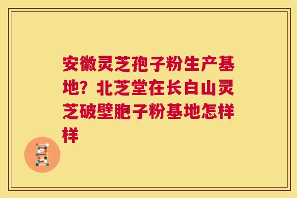 安徽灵芝孢子粉生产基地?北芝堂在长白山灵芝破壁胞子粉基地怎样样 第1张 安徽灵芝孢子粉生产基地?北芝堂在长白山灵芝破壁胞子粉基地怎样样 第1张