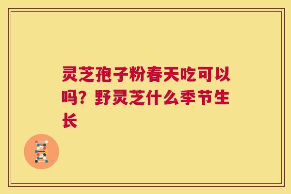 灵芝孢子粉春天吃可以吗?野灵芝什么季节生长 第1张 灵芝孢子粉春天吃可以吗?野灵芝什么季节生长 第1张