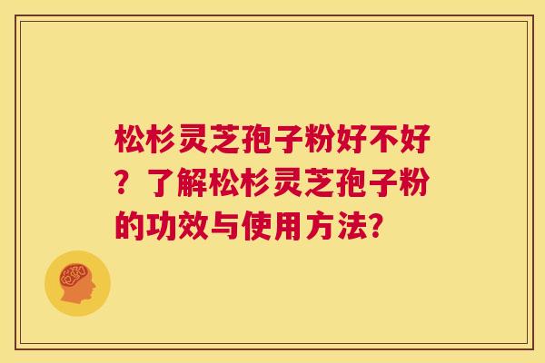 松杉灵芝孢子粉好不好?了解松杉灵芝孢子粉的功效与使用方法? 第1张 松杉灵芝孢子粉好不好?了解松杉灵芝孢子粉的功效与使用方法? 第1张