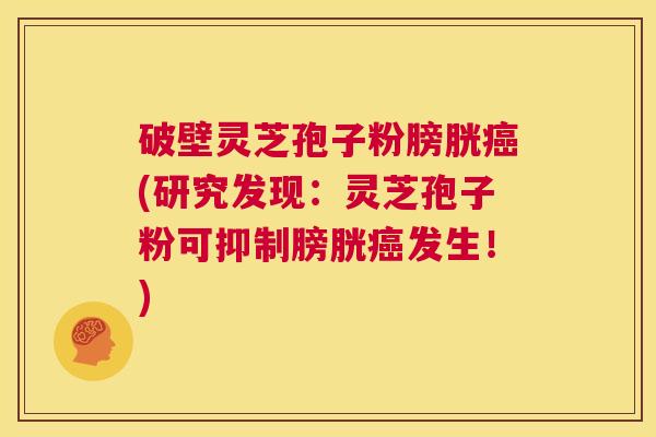 破壁灵芝孢子粉膀胱癌(研究发现:灵芝孢子粉可抑制膀胱癌发生!) 第1张 破壁灵芝孢子粉膀胱癌(研究发现:灵芝孢子粉可抑制膀胱癌发生!) 第1张