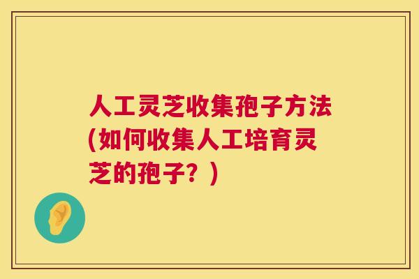人工灵芝收集孢子方法(如何收集人工培育灵芝的孢子？)  第1张