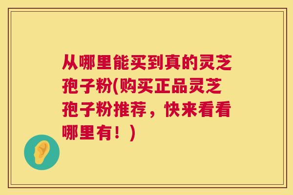 从哪里能买到真的灵芝孢子粉(购买正品灵芝孢子粉推荐,快来看看哪里有!) 第1张 从哪里能买到真的灵芝孢子粉(购买正品灵芝孢子粉推荐,快来看看哪里有!) 第1张