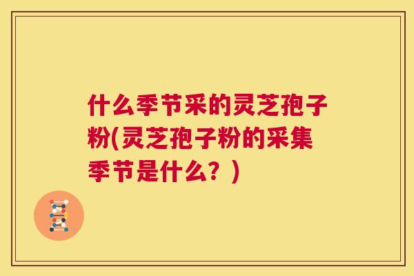 什么季节采的灵芝孢子粉(灵芝孢子粉的采集季节是什么?) 第1张 什么季节采的灵芝孢子粉(灵芝孢子粉的采集季节是什么?) 第1张