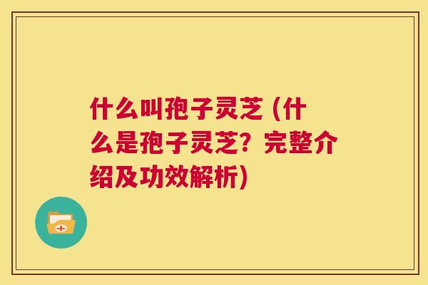 什么叫孢子灵芝 (什么是孢子灵芝?完整介绍及功效解析) 第1张 什么叫孢子灵芝 (什么是孢子灵芝?完整介绍及功效解析) 第1张
