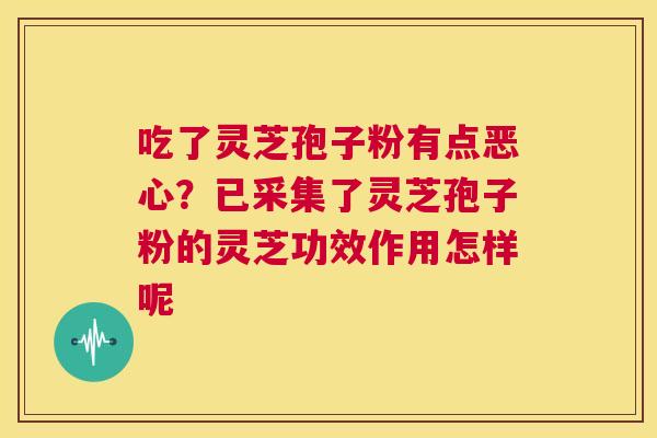 吃了灵芝孢子粉有点恶心?已采集了灵芝孢子粉的灵芝功效作用怎样呢 第1张 吃了灵芝孢子粉有点恶心?已采集了灵芝孢子粉的灵芝功效作用怎样呢 第1张
