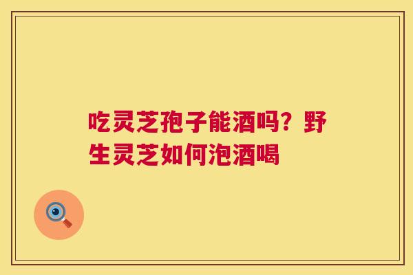 吃灵芝孢子能酒吗？野生灵芝如何泡酒喝  第1张