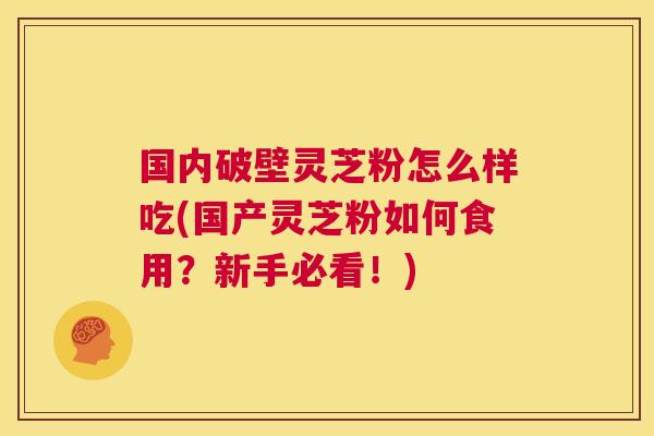 国内破壁灵芝粉怎么样吃(国产灵芝粉如何食用？新手必看！)  第1张