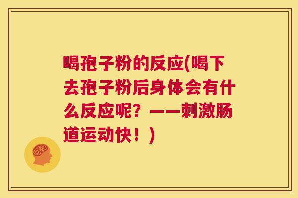 喝孢子粉的反应(喝下去孢子粉后身体会有什么反应呢？——刺激肠道运动快！)  第1张
