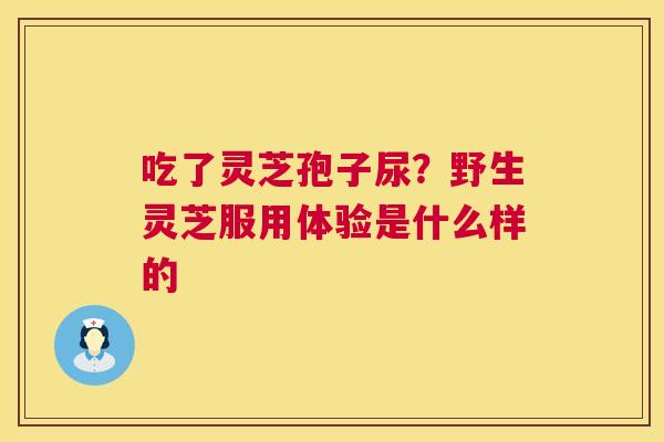 吃了灵芝孢子尿?野生灵芝服用体验是什么样的 第1张 吃了灵芝孢子尿?野生灵芝服用体验是什么样的 第1张