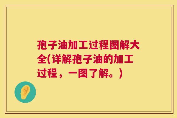 孢子油加工过程图解大全(详解孢子油的加工过程,一图了解。) 第1张 孢子油加工过程图解大全(详解孢子油的加工过程,一图了解。) 第1张