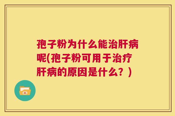 孢子粉为什么能治肝病呢(孢子粉可用于治疗肝病的原因是什么?) 第1张 孢子粉为什么能治肝病呢(孢子粉可用于治疗肝病的原因是什么?) 第1张