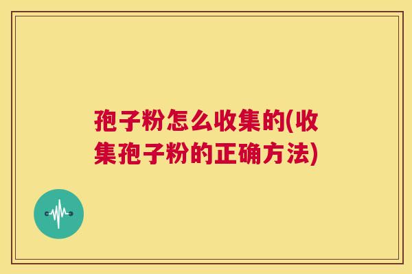 孢子粉怎么收集的(收集孢子粉的正确方法)  第1张