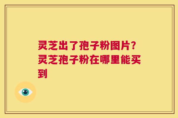 灵芝出了孢子粉图片?灵芝孢子粉在哪里能买到 第1张 灵芝出了孢子粉图片?灵芝孢子粉在哪里能买到 第1张