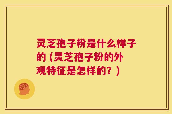 灵芝孢子粉是什么样子的 (灵芝孢子粉的外观特征是怎样的?) 第1张 灵芝孢子粉是什么样子的 (灵芝孢子粉的外观特征是怎样的?) 第1张