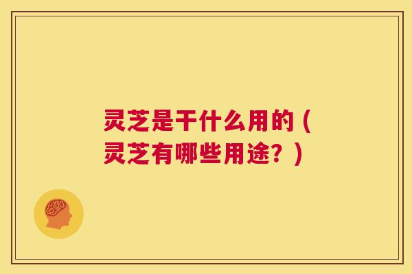 灵芝是干什么用的 (灵芝有哪些用途?) 第1张 灵芝是干什么用的 (灵芝有哪些用途?) 第1张
