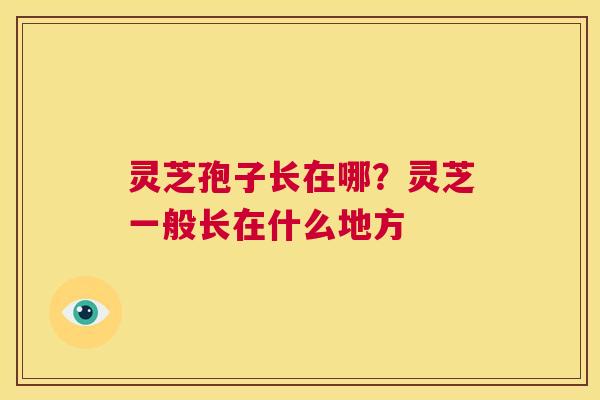 灵芝孢子长在哪?灵芝一般长在什么地方 第1张 灵芝孢子长在哪?灵芝一般长在什么地方 第1张