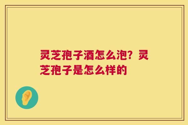 灵芝孢子酒怎么泡?灵芝孢子是怎么样的 第1张 灵芝孢子酒怎么泡?灵芝孢子是怎么样的 第1张