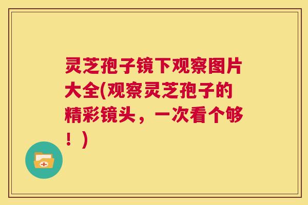 灵芝孢子镜下观察图片大全(观察灵芝孢子的精彩镜头,一次看个够!) 第1张 灵芝孢子镜下观察图片大全(观察灵芝孢子的精彩镜头,一次看个够!) 第1张