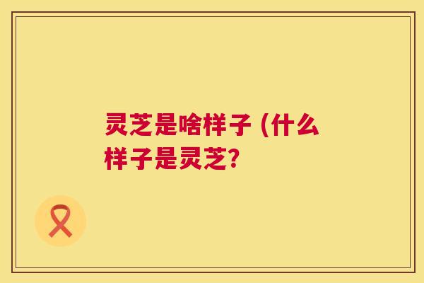 灵芝是啥样子 (什么样子是灵芝? 第1张 灵芝是啥样子 (什么样子是灵芝? 第1张