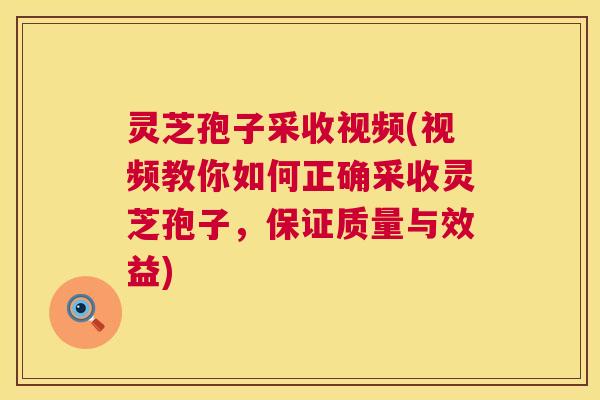 灵芝孢子采收视频(视频教你如何正确采收灵芝孢子,保证质量与效益) 第1张 灵芝孢子采收视频(视频教你如何正确采收灵芝孢子,保证质量与效益) 第1张