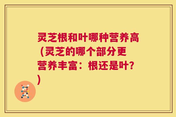灵芝根和叶哪种营养高 (灵芝的哪个部分更营养丰富:根还是叶?) 第1张 灵芝根和叶哪种营养高 (灵芝的哪个部分更营养丰富:根还是叶?) 第1张