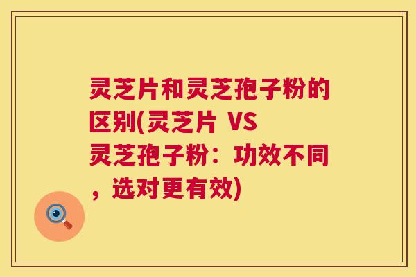 灵芝片和灵芝孢子粉的区别(灵芝片 VS 灵芝孢子粉：功效不同，选对更有效)  第1张