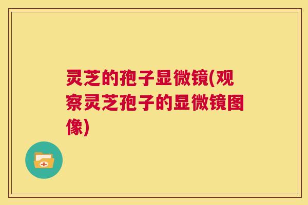 灵芝的孢子显微镜(观察灵芝孢子的显微镜图像) 第1张 灵芝的孢子显微镜(观察灵芝孢子的显微镜图像) 第1张