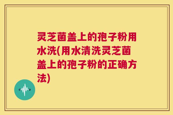 灵芝菌盖上的孢子粉用水洗(用水清洗灵芝菌盖上的孢子粉的正确方法) 第1张 灵芝菌盖上的孢子粉用水洗(用水清洗灵芝菌盖上的孢子粉的正确方法) 第1张