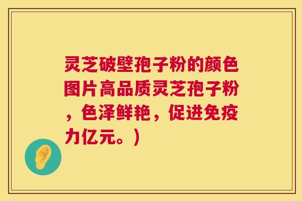 灵芝破壁孢子粉的颜色图片高品质灵芝孢子粉，色泽鲜艳，促进免疫力亿元。)  第1张