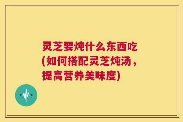 灵芝要炖什么东西吃 (如何搭配灵芝炖汤,提高营养美味度) 第1张 灵芝要炖什么东西吃 (如何搭配灵芝炖汤,提高营养美味度) 第1张