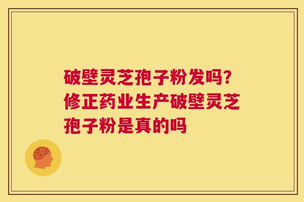 破壁灵芝孢子粉发吗?修正药业生产破壁灵芝孢子粉是真的吗 第1张 破壁灵芝孢子粉发吗?修正药业生产破壁灵芝孢子粉是真的吗 第1张