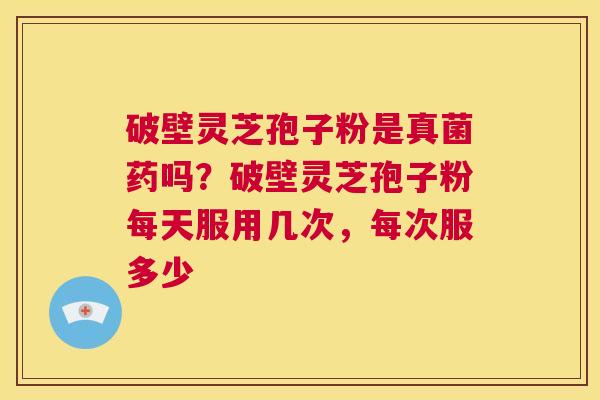 破壁灵芝孢子粉是真菌药吗？破壁灵芝孢子粉每天服用几次，每次服多少  第1张
