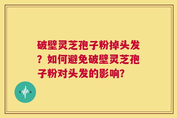 破壁灵芝孢子粉掉头发？如何避免破壁灵芝孢子粉对头发的影响？  第1张