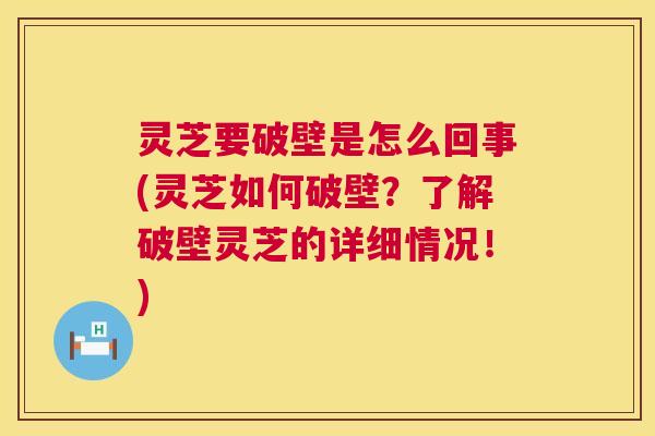灵芝要破壁是怎么回事(灵芝如何破壁？了解破壁灵芝的详细情况！)  第1张